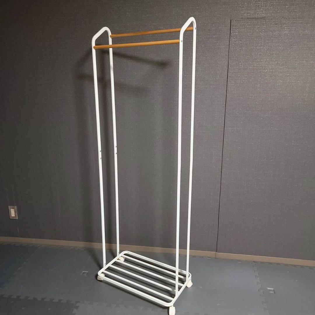 ハンガーラック キャスター付き　 tower タワー ホワイト　山崎実業