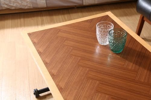 《新品・送料無料》昇降テーブル　シルビア　ツートン