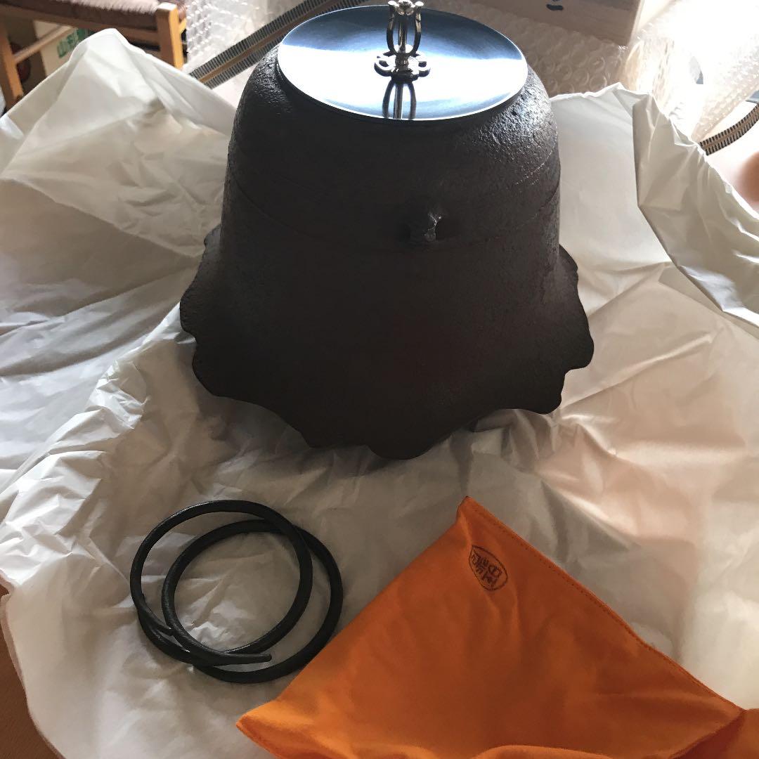 風炉(面取道安)と風鈴釜　未使用　佐藤旺光　銀座三越　清光堂