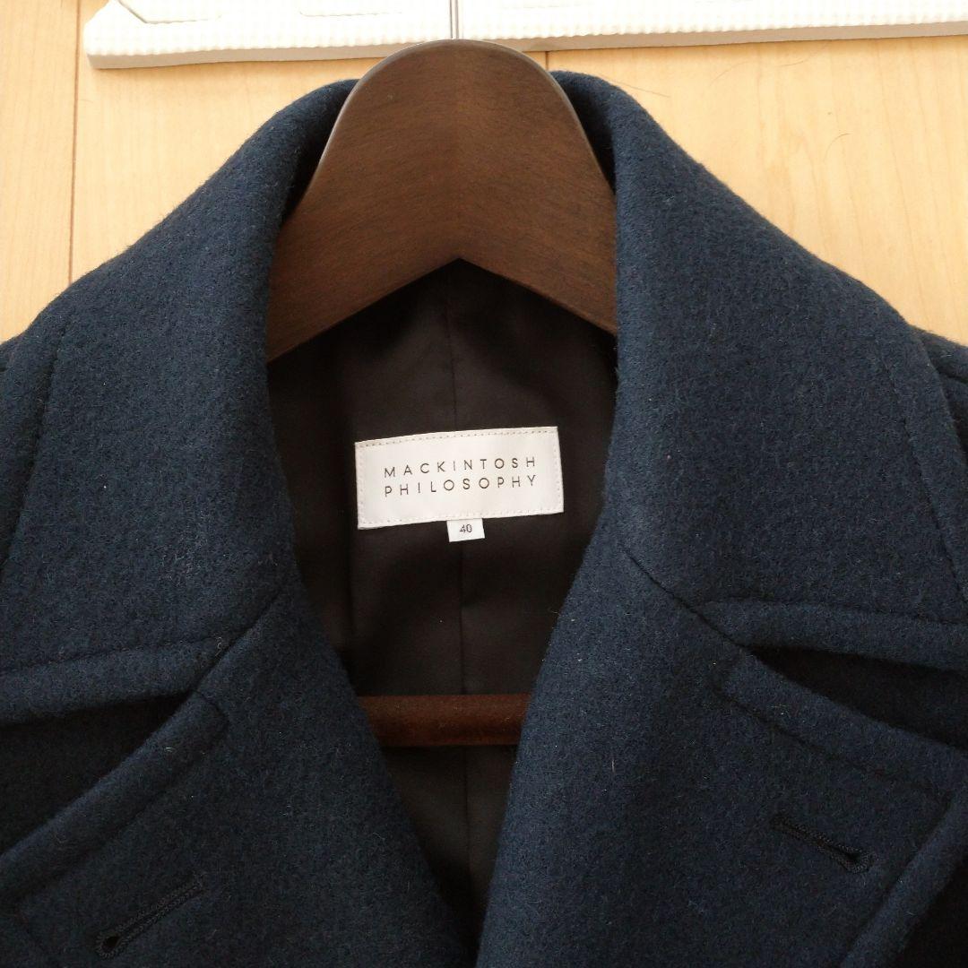 新品同様　マッキントッシュ　チェスターダブルコート　ウール　ネイビー 40
