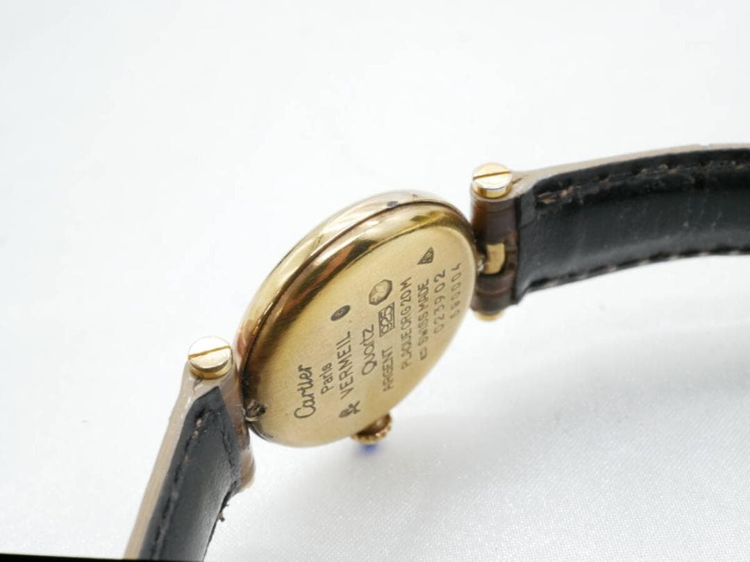 【稼働中】カルティエ マストヴァンドーム 925 ゴールド 電池式 腕時計