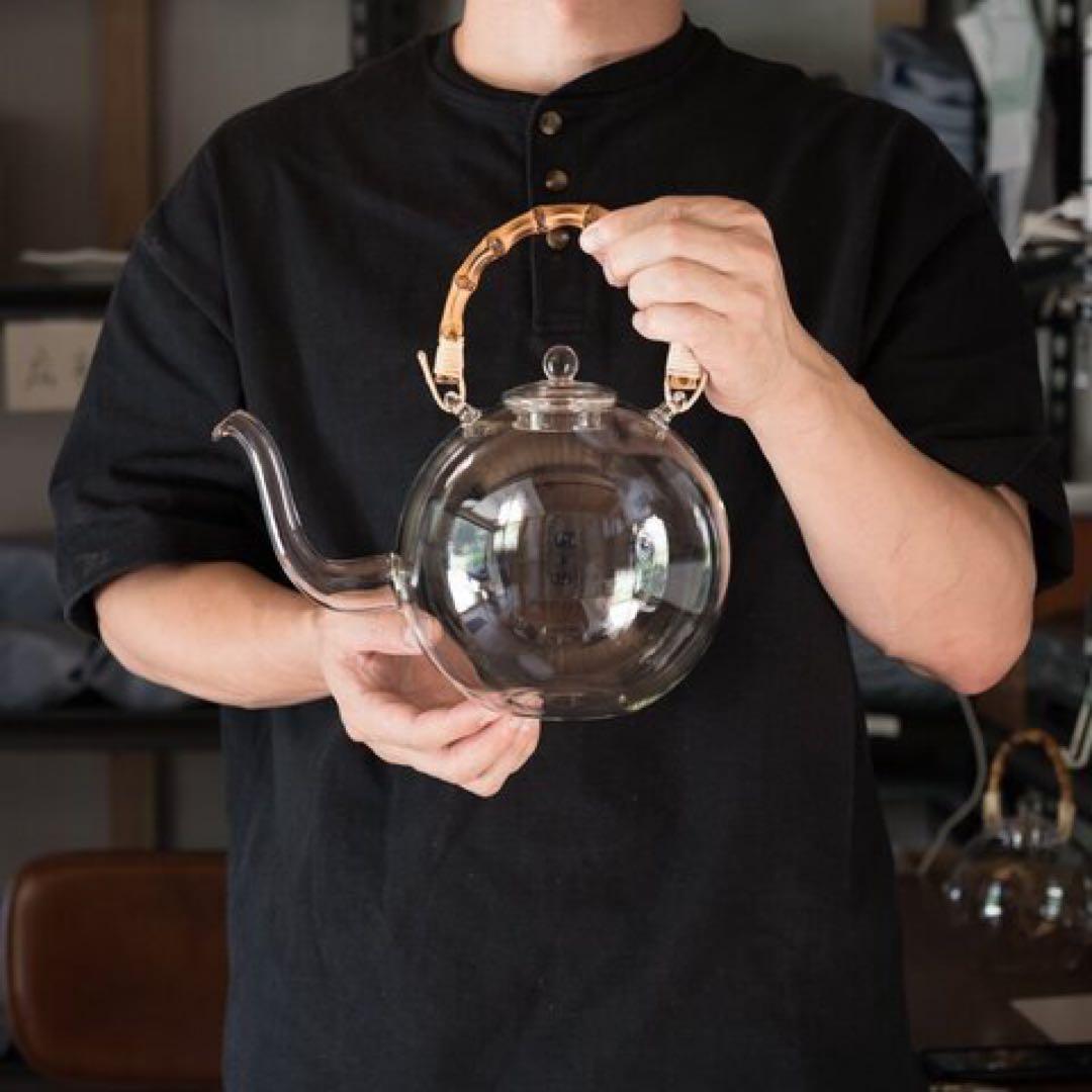 ガラスポット（日ノ出化学製作所）日ノ出ボールポット　Mサイズ　ヤエカ