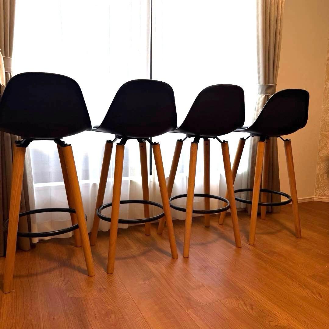 【引き取り限定・値下げしました】カウンターチェア　バーチェア 4脚セット