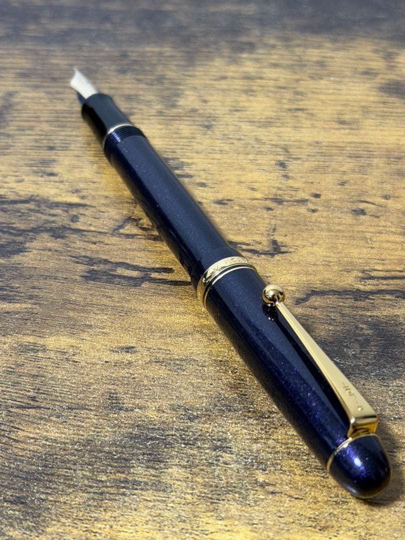 新品　2015年限定　ラメバイオレット　カスタム　74 万年筆　14金　FM