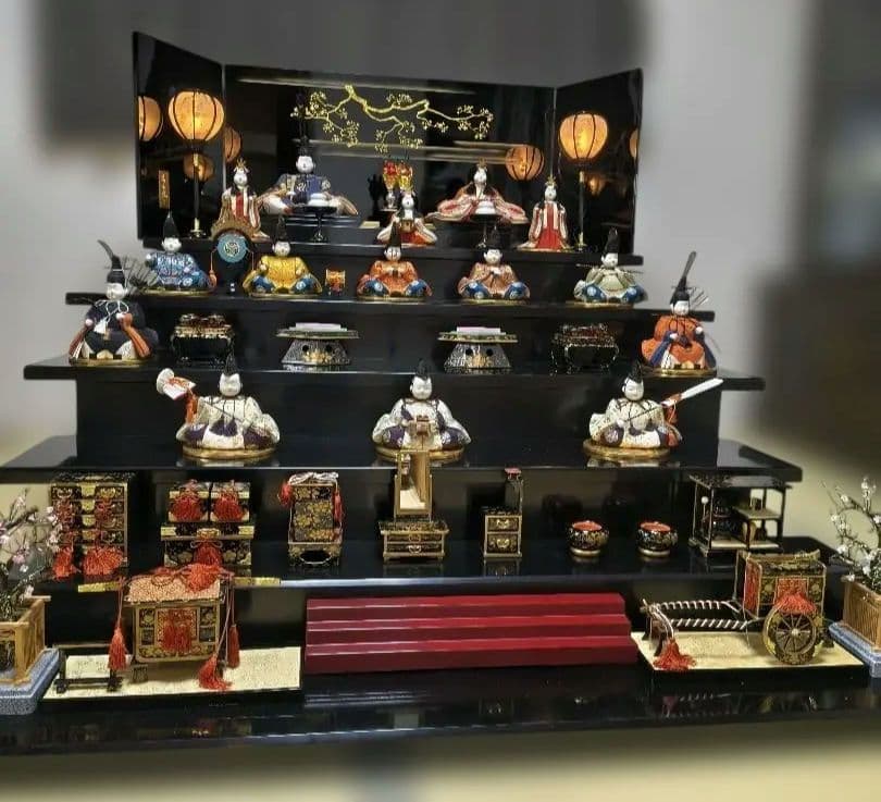 【引き取り限定】雛人形　七段飾り　木目込み　レトロ