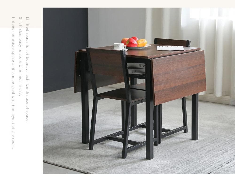 ダイニングテーブル 3点セット 食卓 チェア2脚 コンパクトサイズ BROWN