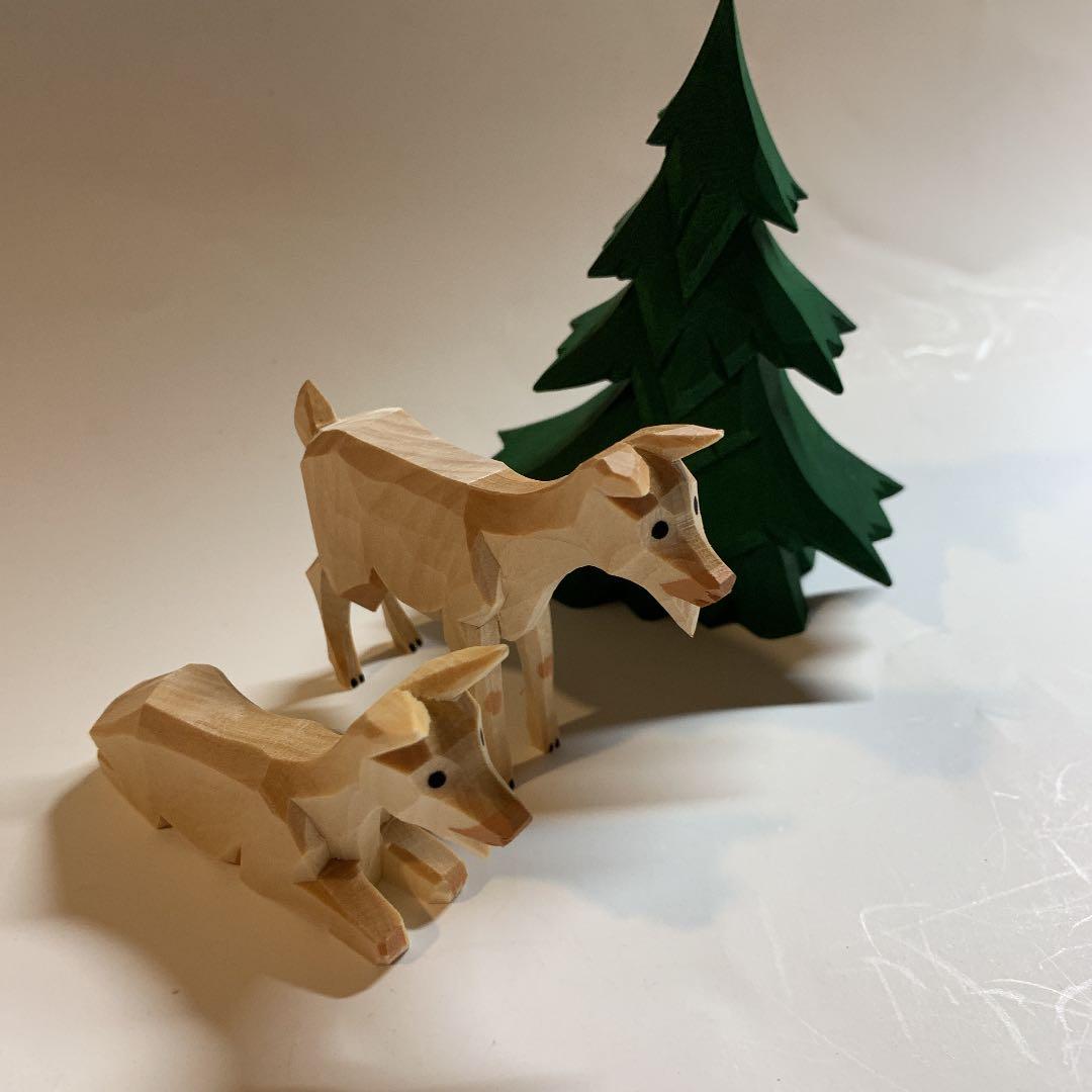 アトリエニキティキ   ドイツ　ハーン社　白ヤギ　立ちポーズ＆座りポーズ