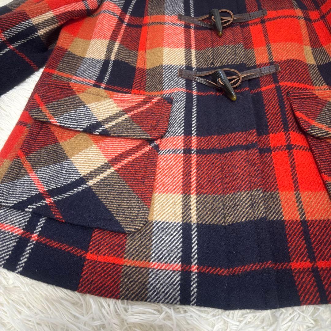Burberry Blue Labelダッフルコート　オレンジ系チェック　38