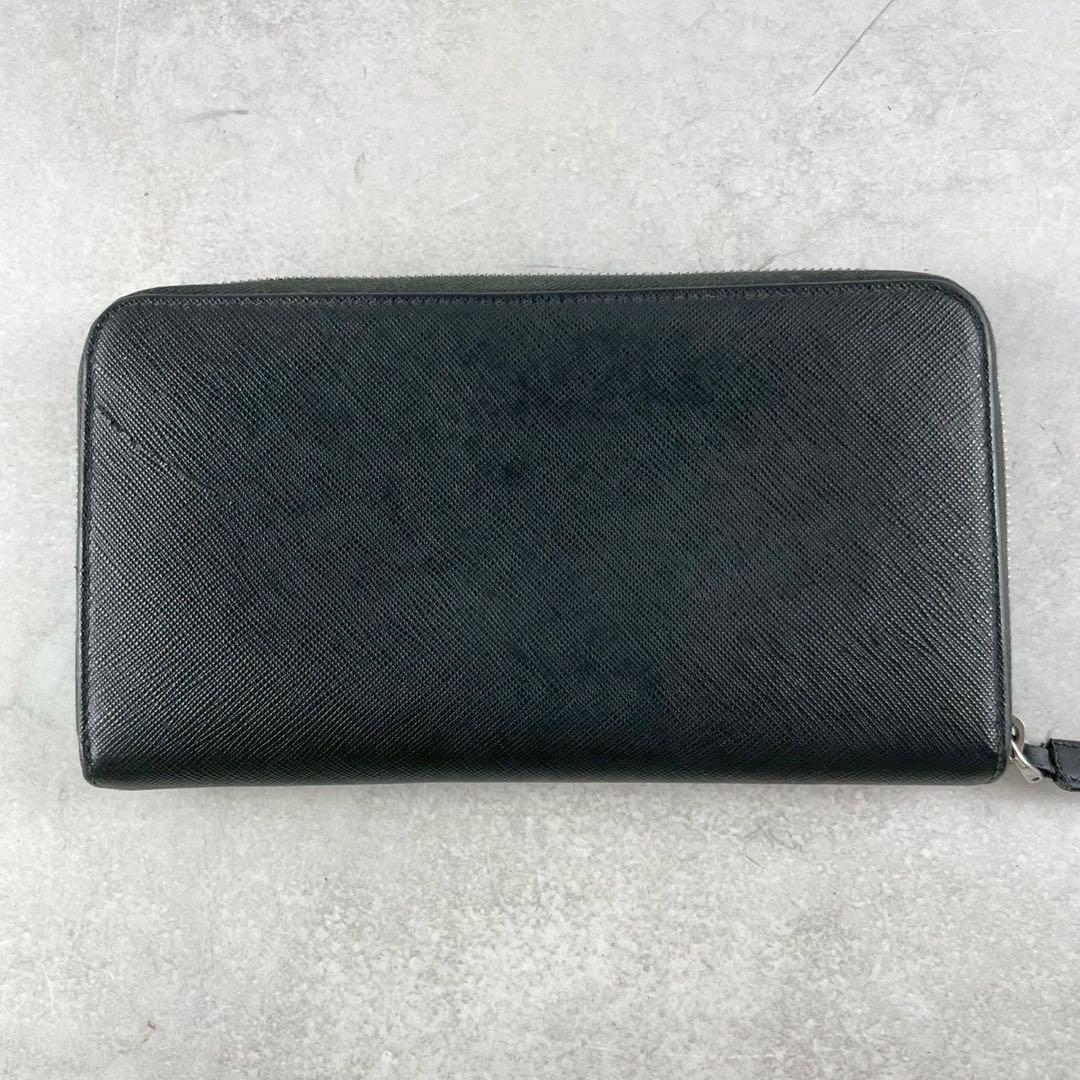 PRADA サフィアーノトライアングル 長財布 オーガナイザー IC搭載 黒