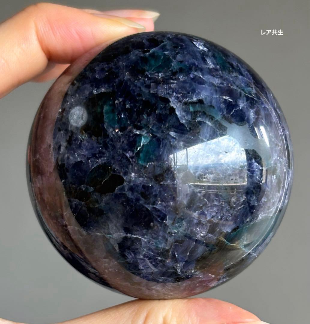 こはみつ様　レア　高品質　アイオライト　カイヤナイト　エメラルド　スフィア