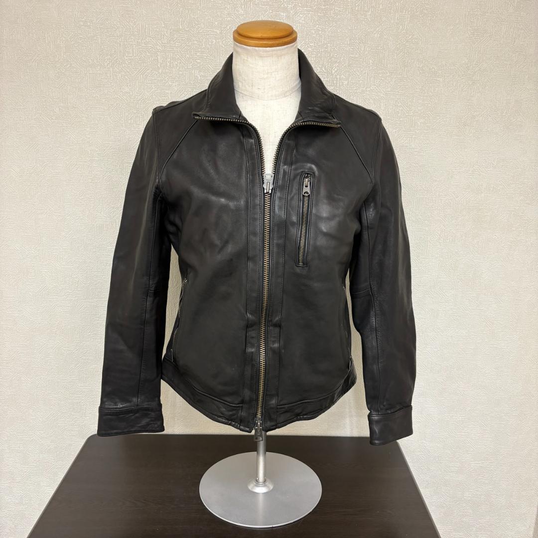 AVIREX ブラック シングルライダース ジャケット M メンズ