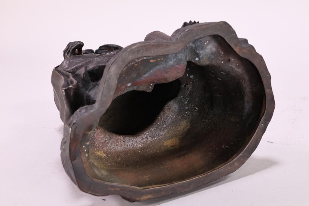 momo　金工 幸山 造 花押　「　鋳銅製　神農像　」　置物高2　BK65