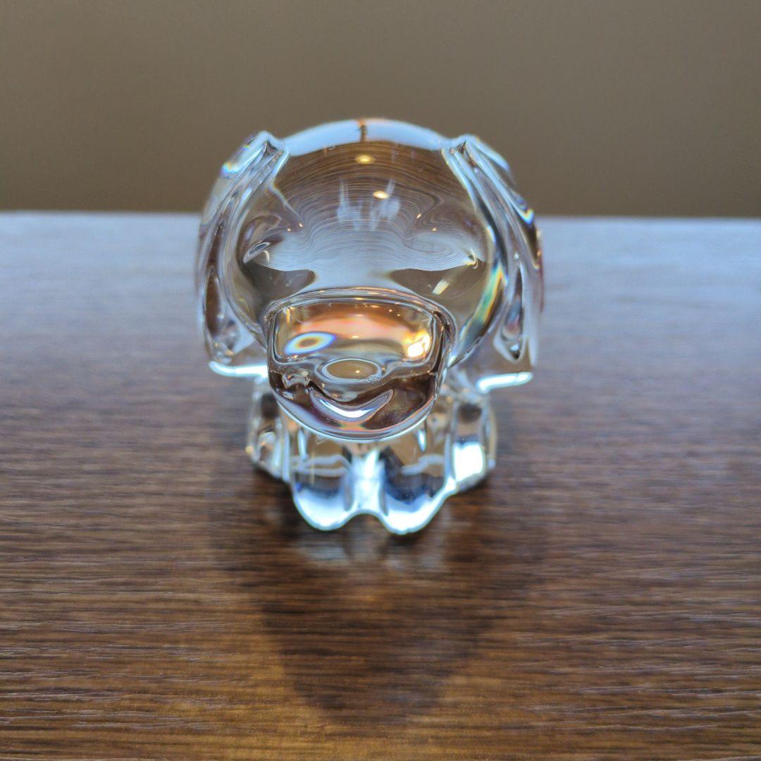 バカラ クリスタル犬の置物