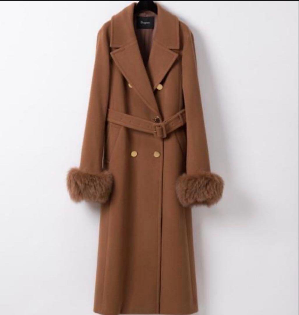 Diagram ダブルロングコート フォックスファー ベルト