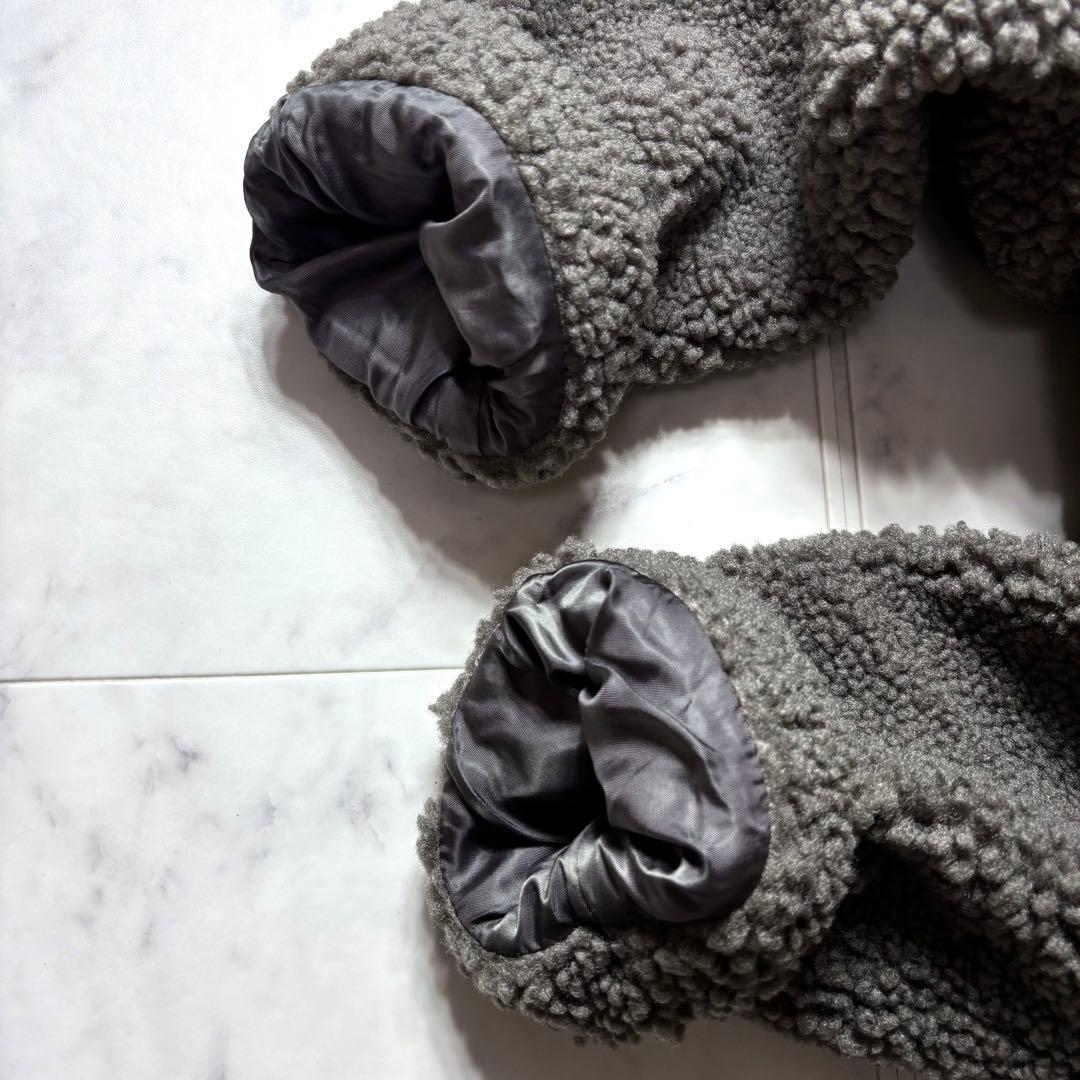 極美品✨ザラ ダブルブレスト フェイクボアコート テディベアコート グレー 38