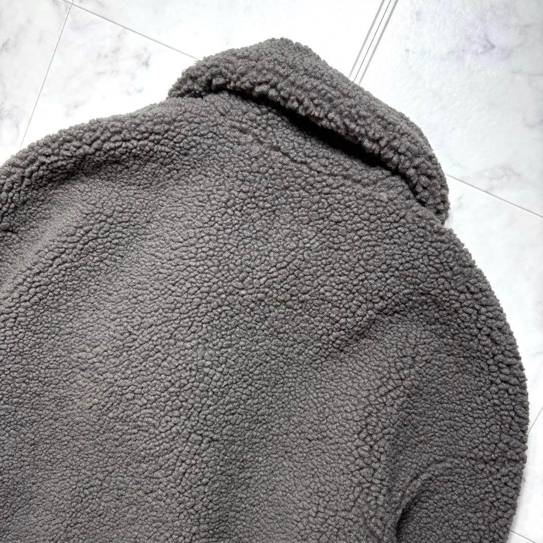 極美品✨ザラ ダブルブレスト フェイクボアコート テディベアコート グレー 38