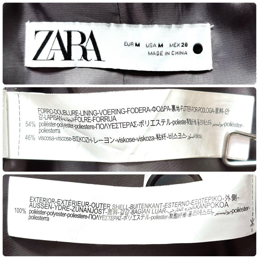 極美品✨ザラ ダブルブレスト フェイクボアコート テディベアコート グレー 38