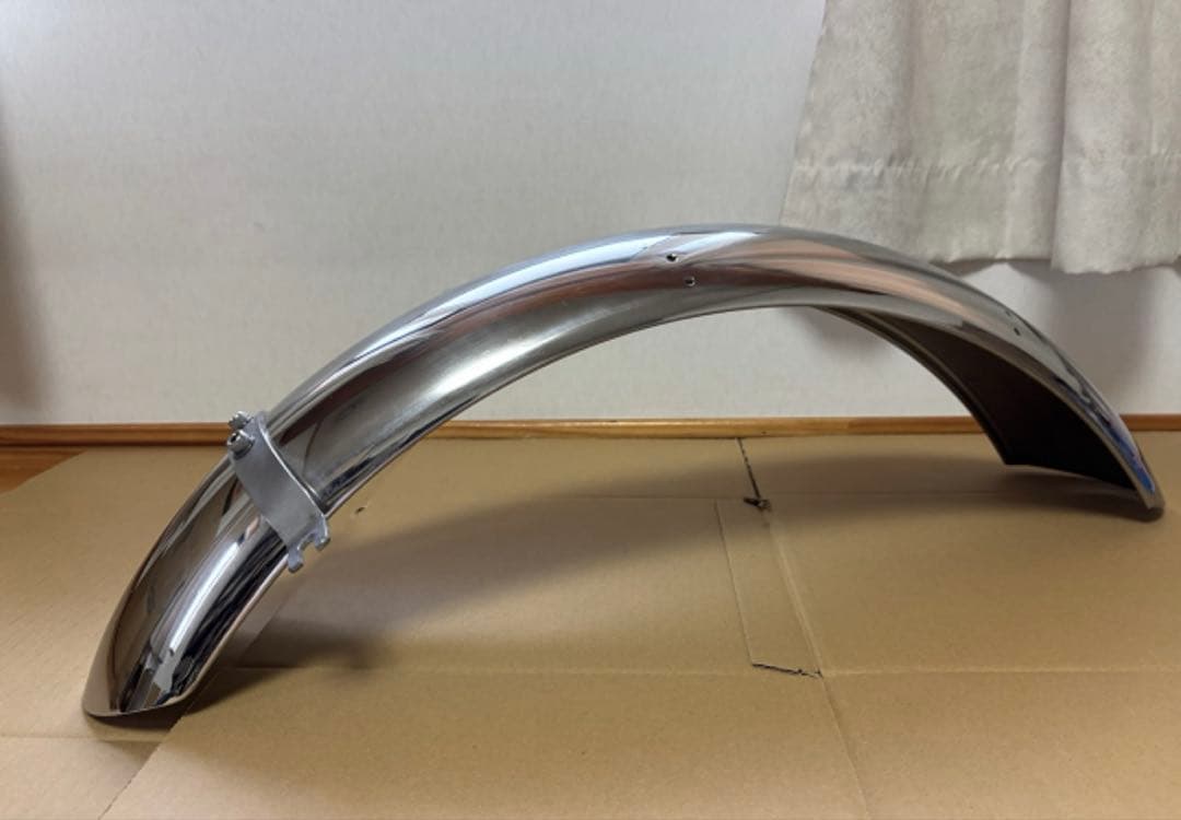 SR400 ステンレス リアフェンダー　カフェ　ペイトン　デイトナ　ボバー　2%