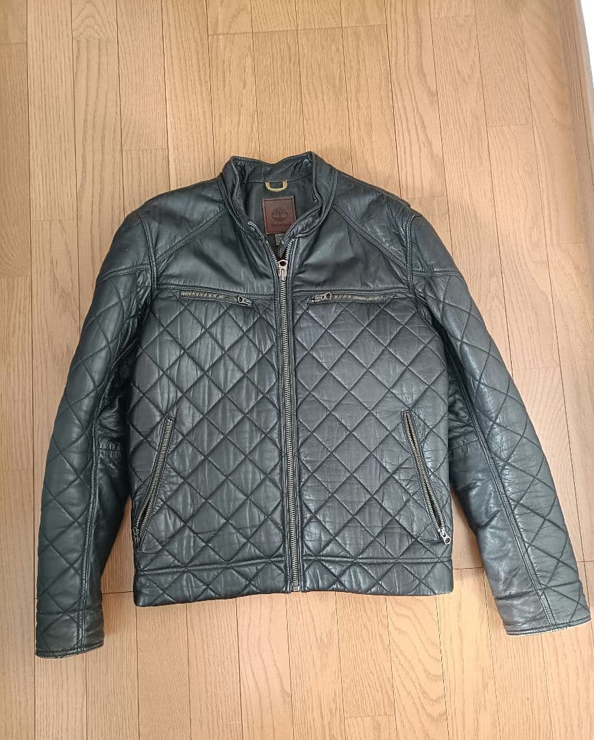 ティンバーランド　ライダースキルティングジャケット　M 　ブラウン