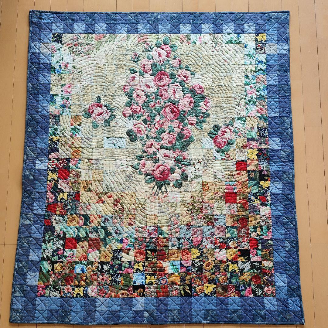パッチワークタペストリー「バラの花園」