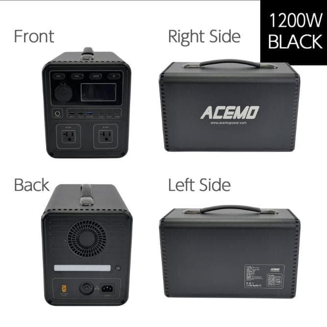 ポータブル電源 大容量 家庭用蓄電池 1200w 小型 軽量アウトドア キャンプ