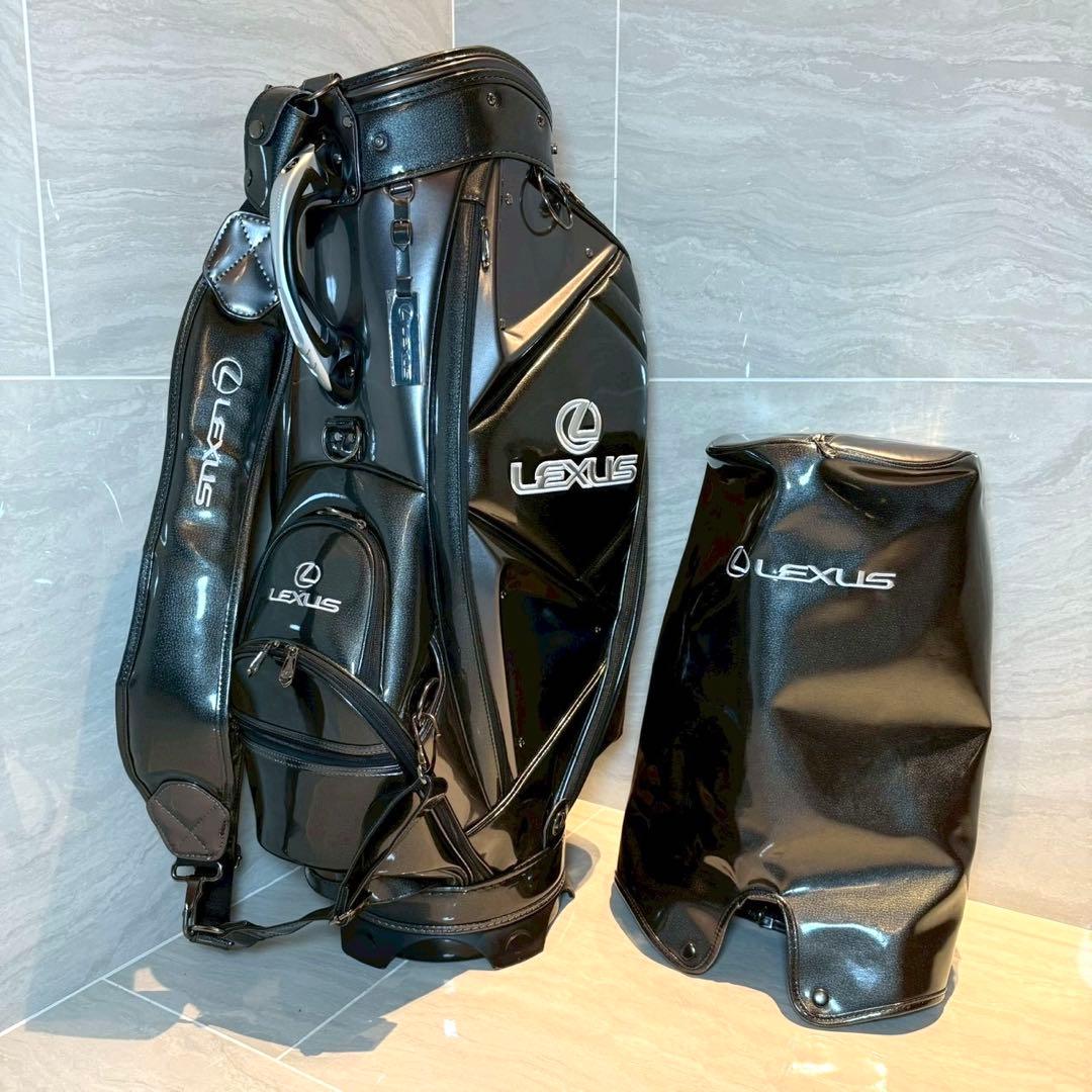 LEXUS キャディバッグ　3点式　非売品　9.5型　ゴルフバッグ　エナメル