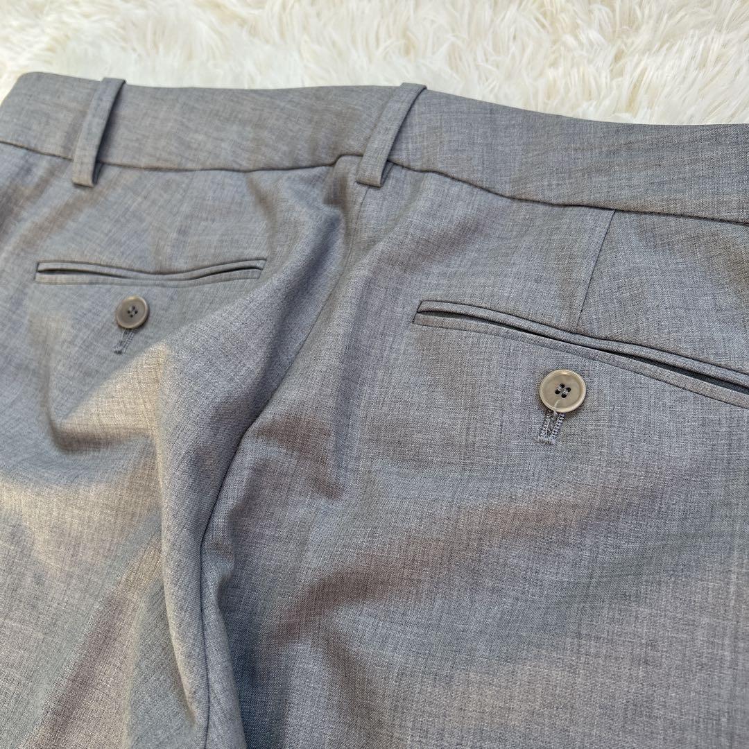 【現行タグ】セオリー ノーカラー グレー　パンツスーツ LANAI ウール