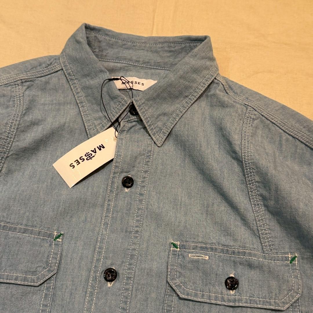 25aw 新品 MASSES マシス シャンブレーワークシャツ M