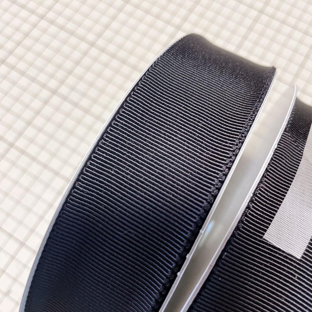 バラ売り可　グラグランリボン　32ミリ幅　黒　30m巻　5巻