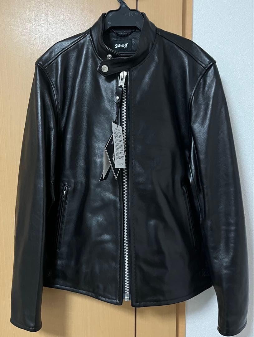 Schott ブラック レザー ジャケット 3111052