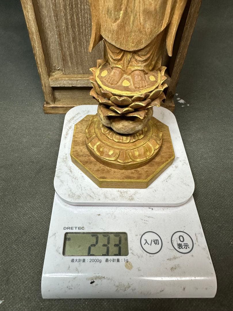 インド　白檀　木彫り　仏教美術　仏像 骨董 木像　木製　仏教　アンティー