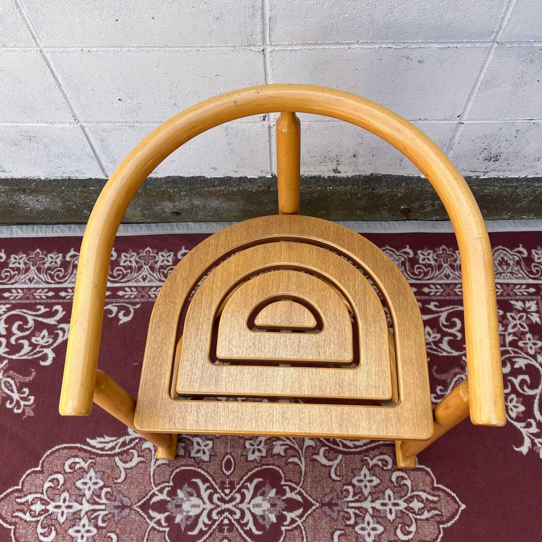 古家具ビンテージ品◾️National 木製家具 アームチェア 木製チェア