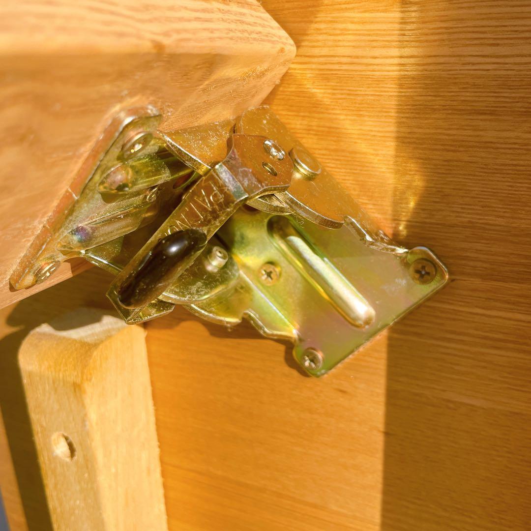 【美品送料込】高級タモ材 折り畳みローテーブル センターテーブル 天然木 座卓