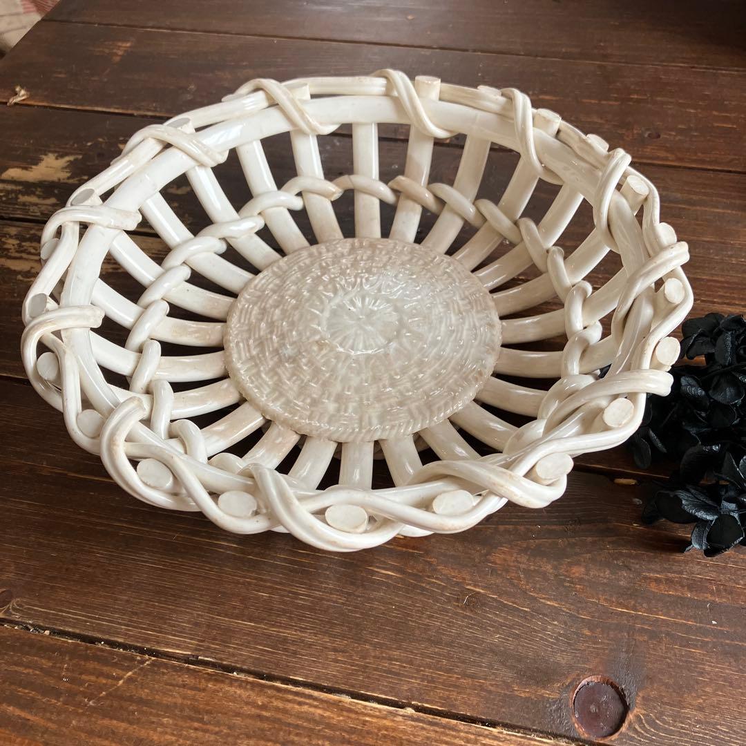 フランスアンティークパニエ皿 パニエプレート 皿 籠 パニエプレート