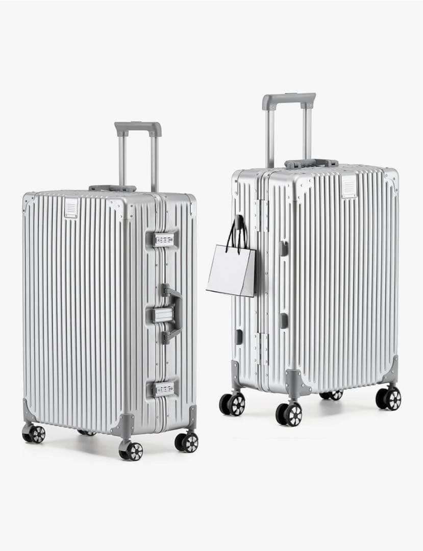 スーツケース XXLサイズ シルバー　アルミフレーム TSAロック