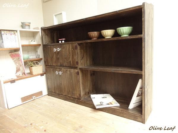 サイズ、デザインオーダー可●超ワイドキャビネット●エスプレッソ●受注製作