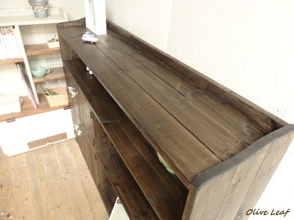 サイズ、デザインオーダー可●超ワイドキャビネット●エスプレッソ●受注製作