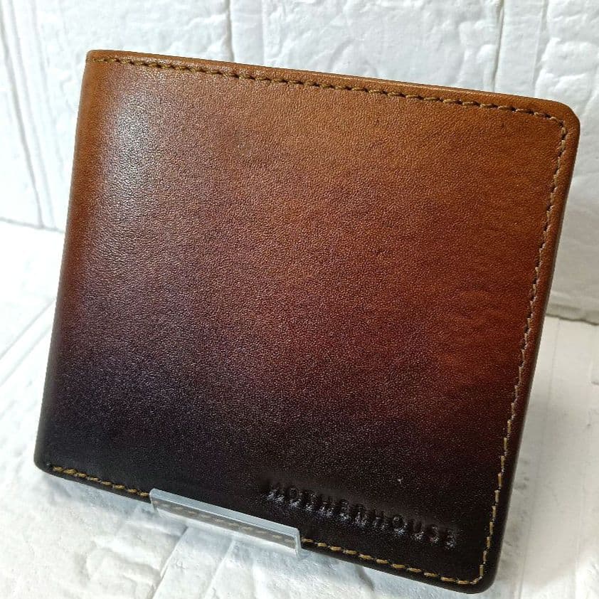 2145 MOTHERHOUSE マザーハウス 2つ折り財布 牛革