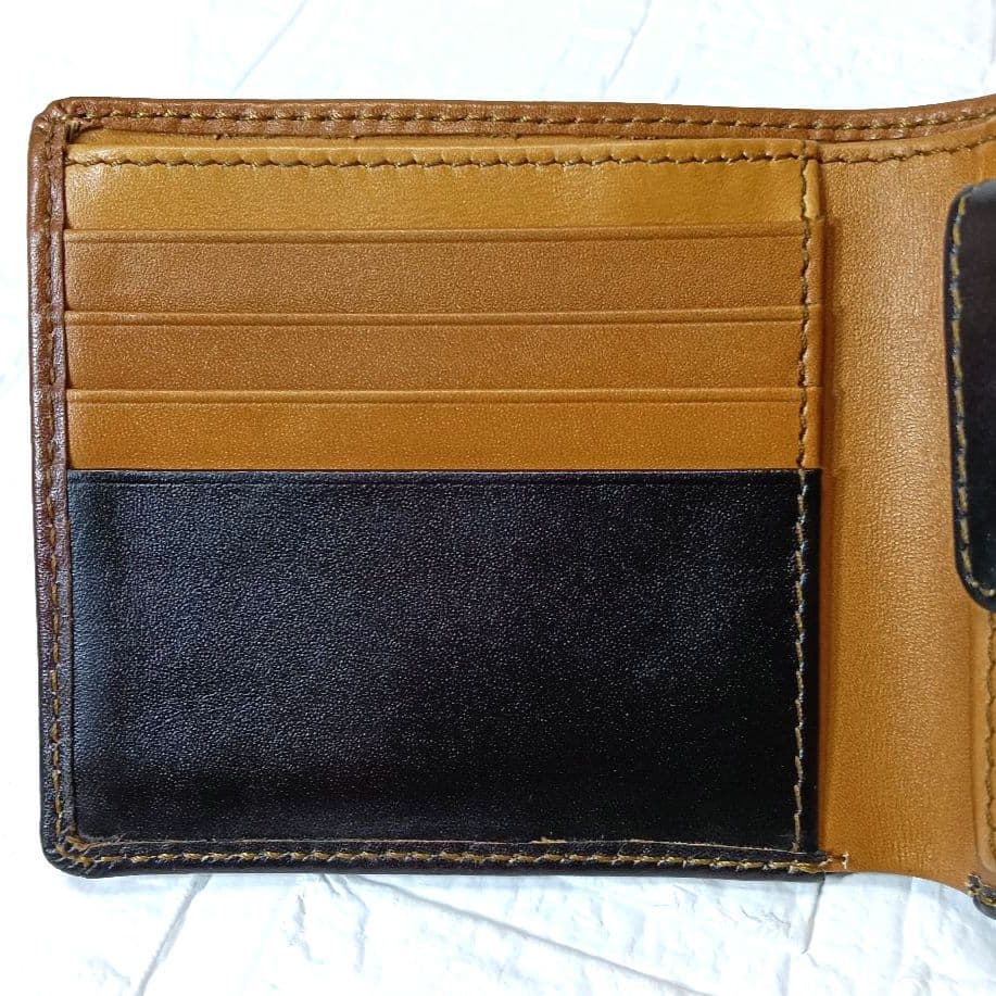 2145 MOTHERHOUSE マザーハウス 2つ折り財布 牛革