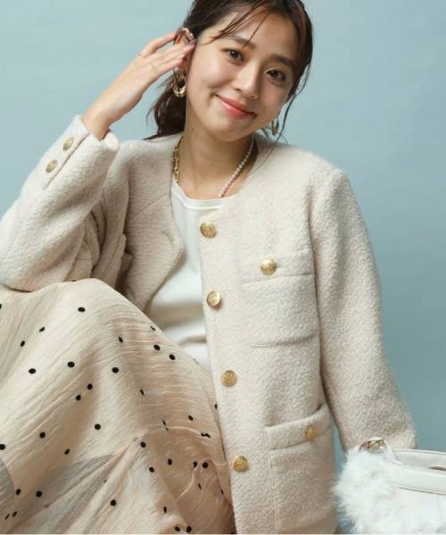 ジャスグリッティー　　ブークレジャコット　ジャケット　コート　金ボタン