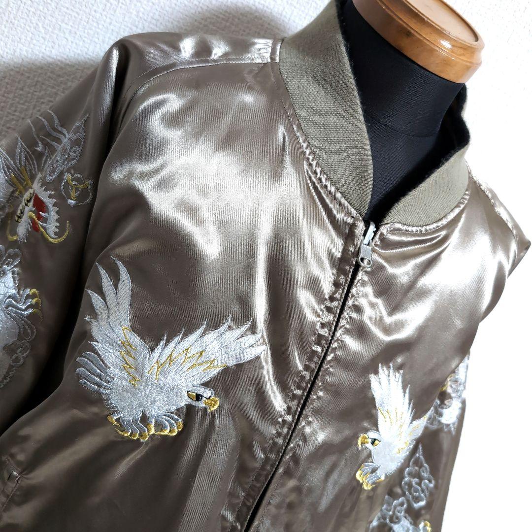 do22 NAGATASHO スカジャン リバーシブル 黒×金 黄金 メンズL