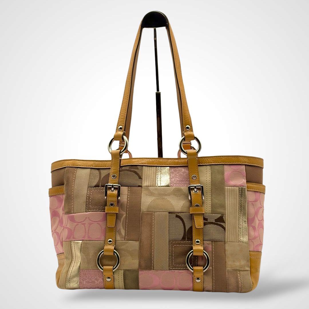 希少✨Vintage Coach Patchwork Tote Bag Y2K