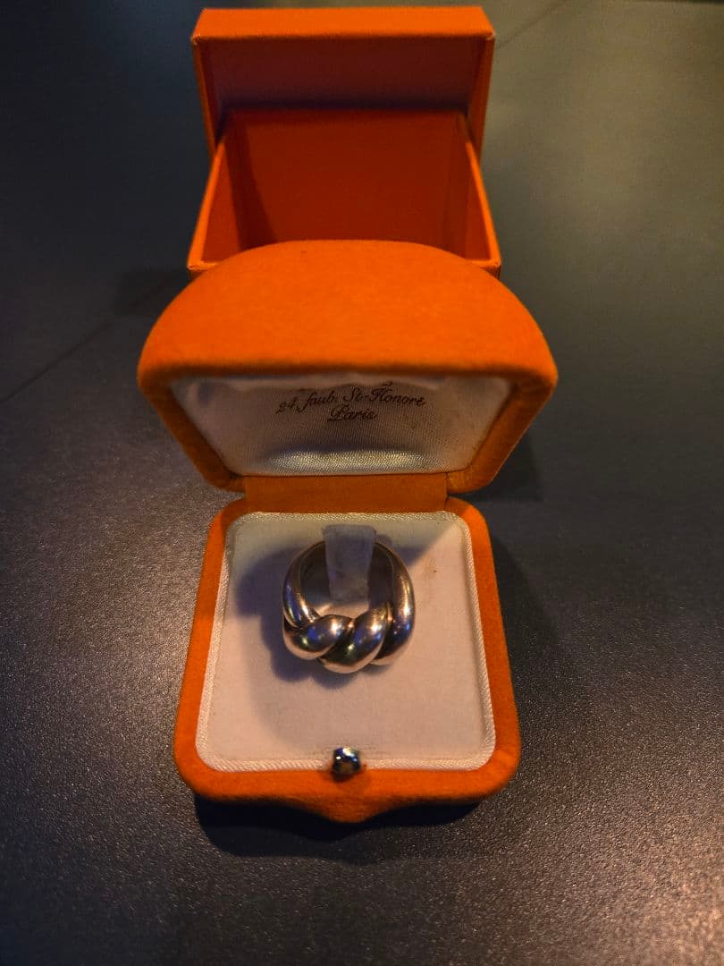 N*読様 HERMES　エルメス　トルサードリング　50 シルバー