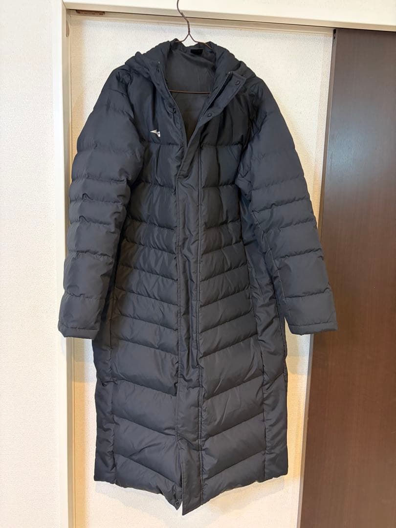 Mizuno フード付きダウン　ベンチコート 黒　Ｍ