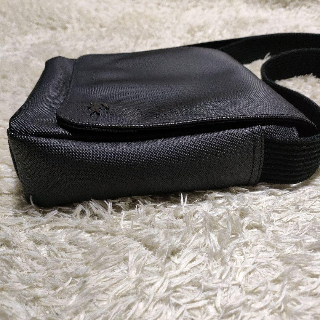 LACOSTE ラコステ メンズクラシック スリムフラップサッチェルバッグ 黒