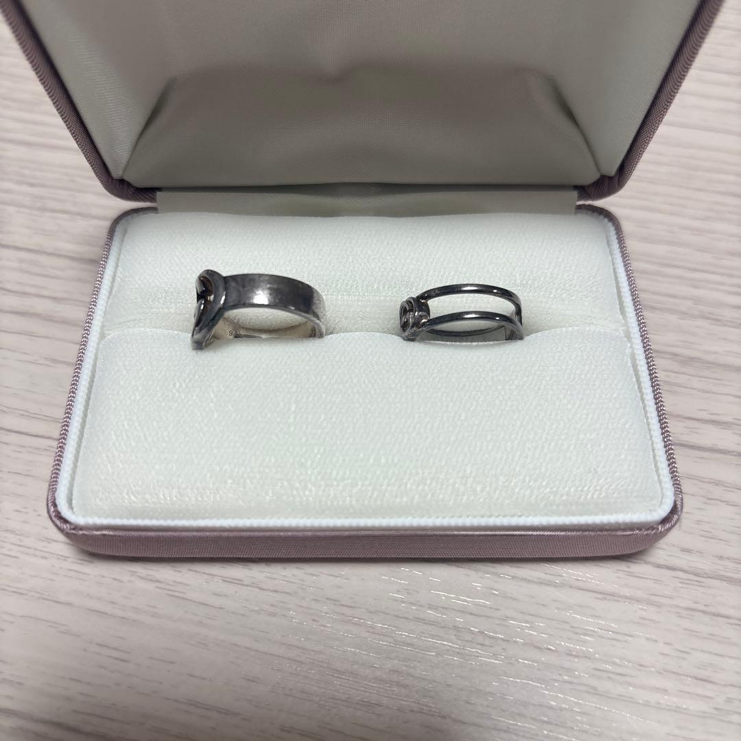 GUCCI シルバーリング 2点セット