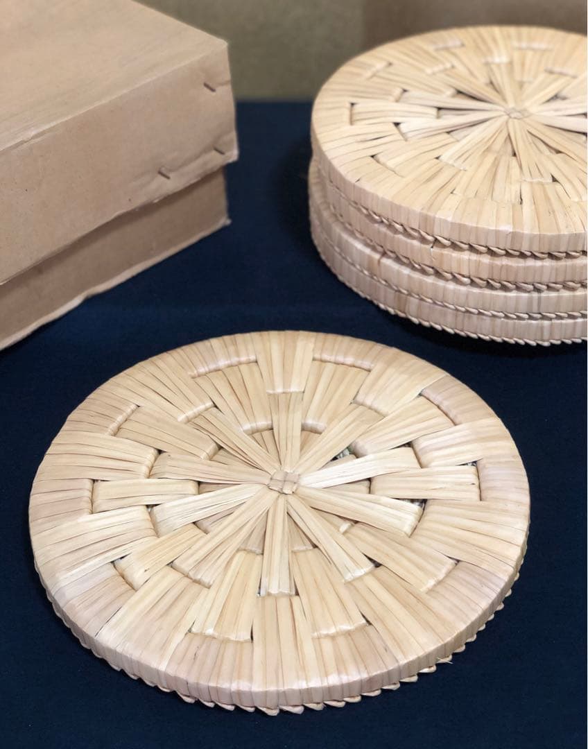 《R》茶道具 露地円座5枚組 円座 座布団 茶事 元箱　260212け2