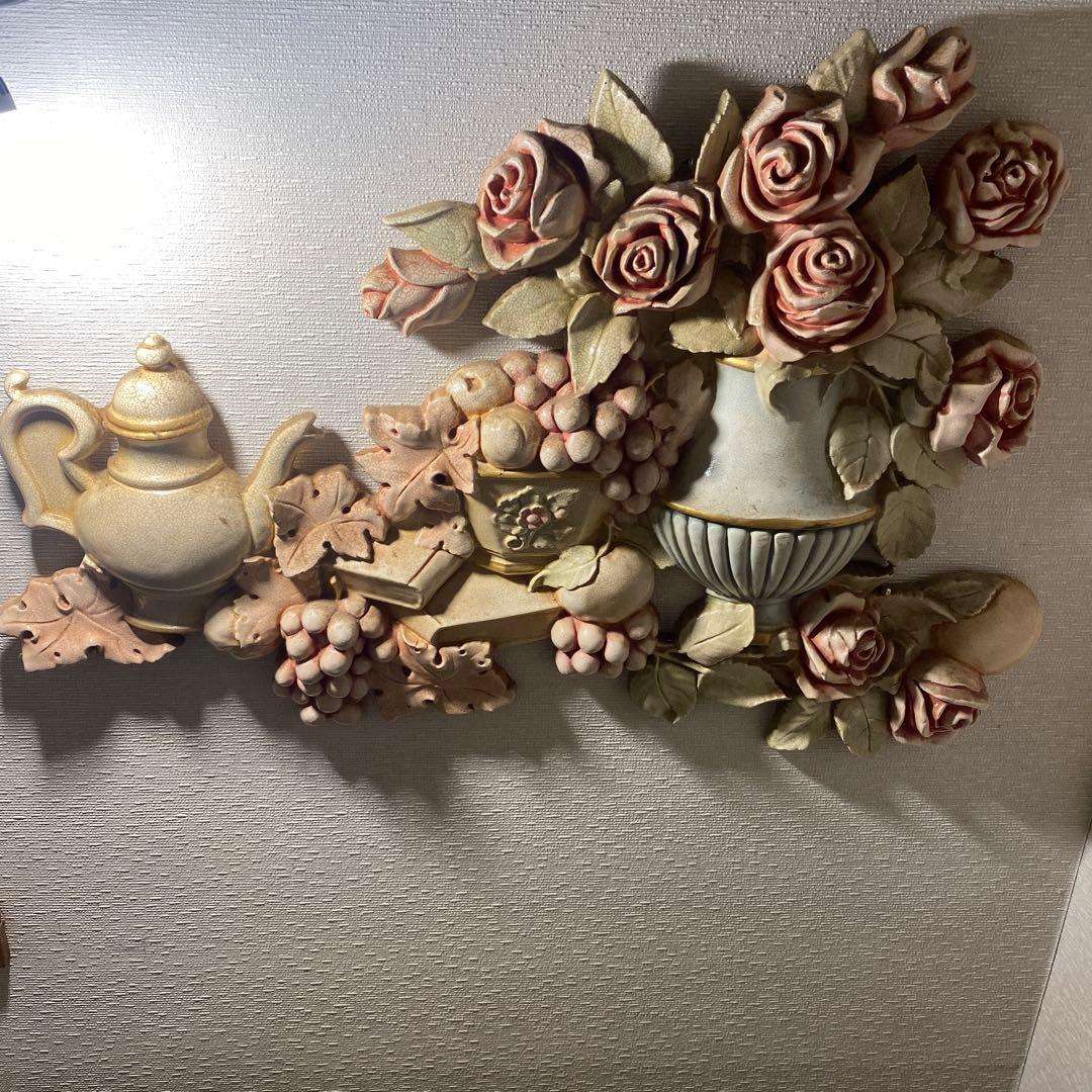 ロココ調 壁掛けデコレーション 薔薇とティータイム