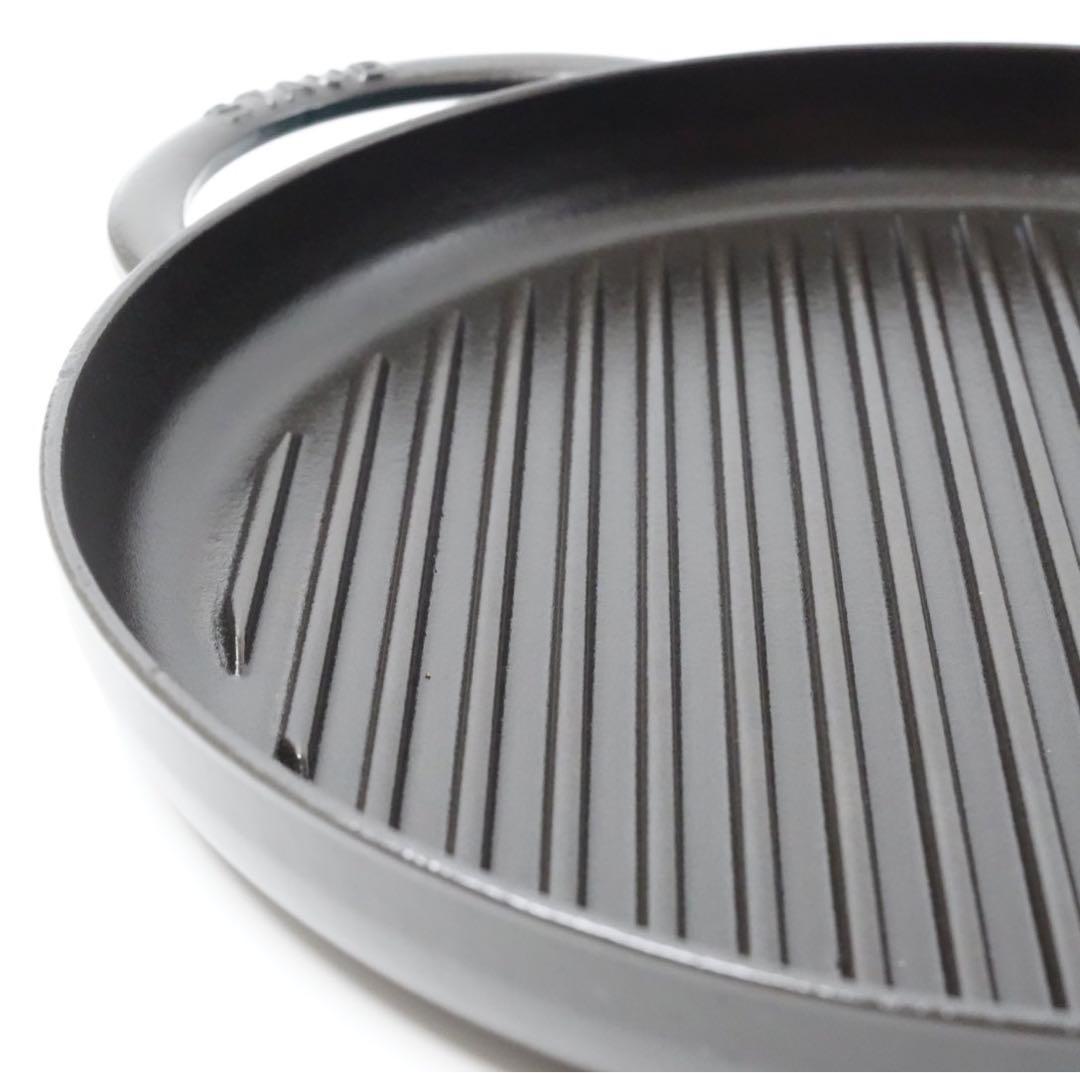 【美品】ストウブ staub ピュアグリル　ラウンド 30cm ブラック