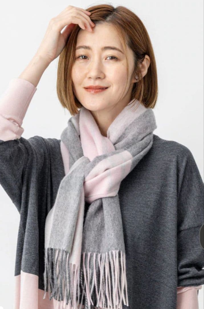 23区　カシミア　チェックマフラー 新品タグ付き